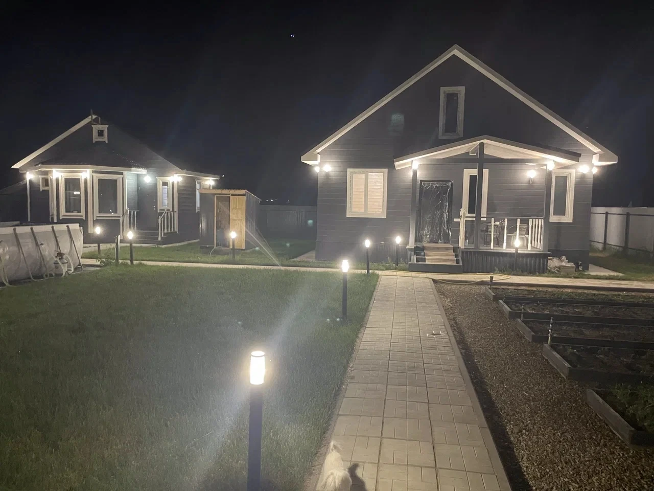 1-этажный каркасный дом 81 м² и баня 40 м²